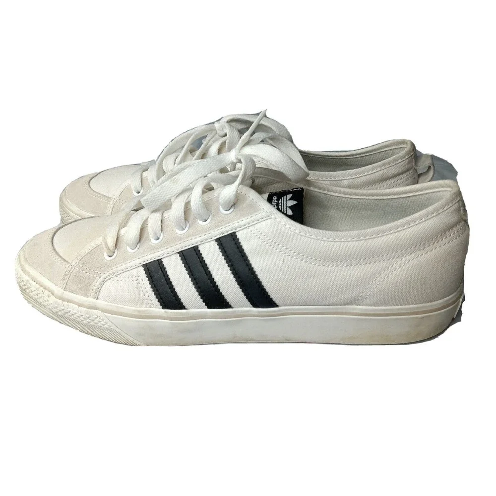 Adidas Originals Nizza Lo Classic Sneakers Mens Size 13 Shoes White & Black